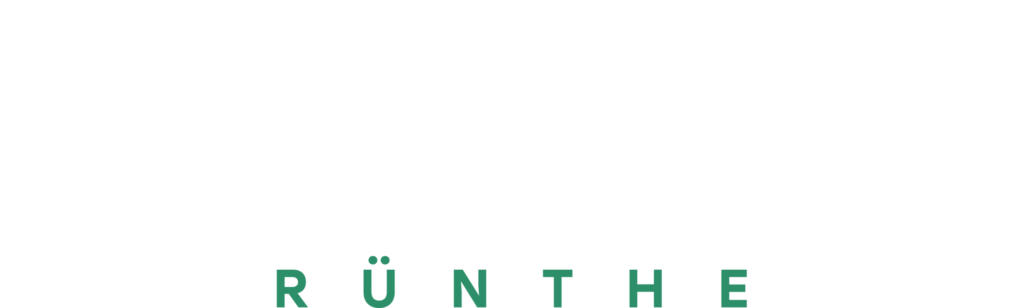 Logo der Marina Rünthe ohne Bildmarke in weiß und Natur-Grün